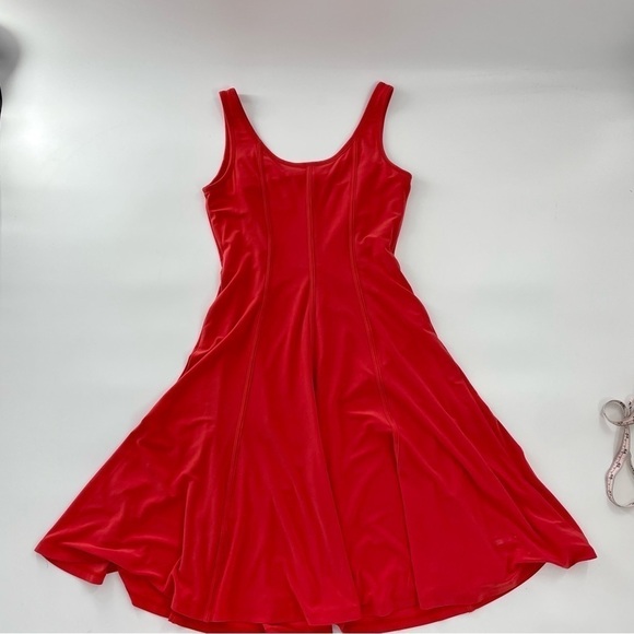 Lauren Ralph Lauren Red Stretch Skater Athletic Style Ponte Dress - Picture 8 of 9